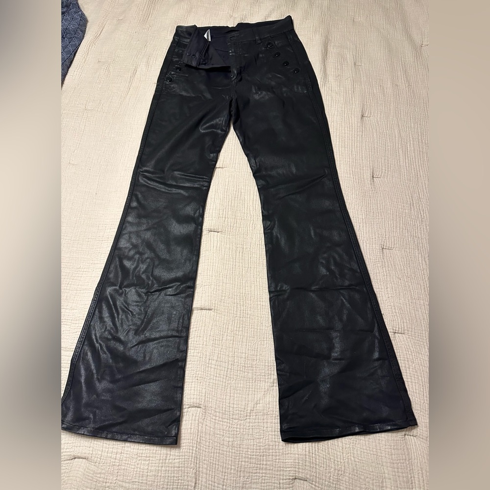 Joe’s Jeans The MIA coated denim long flare pants